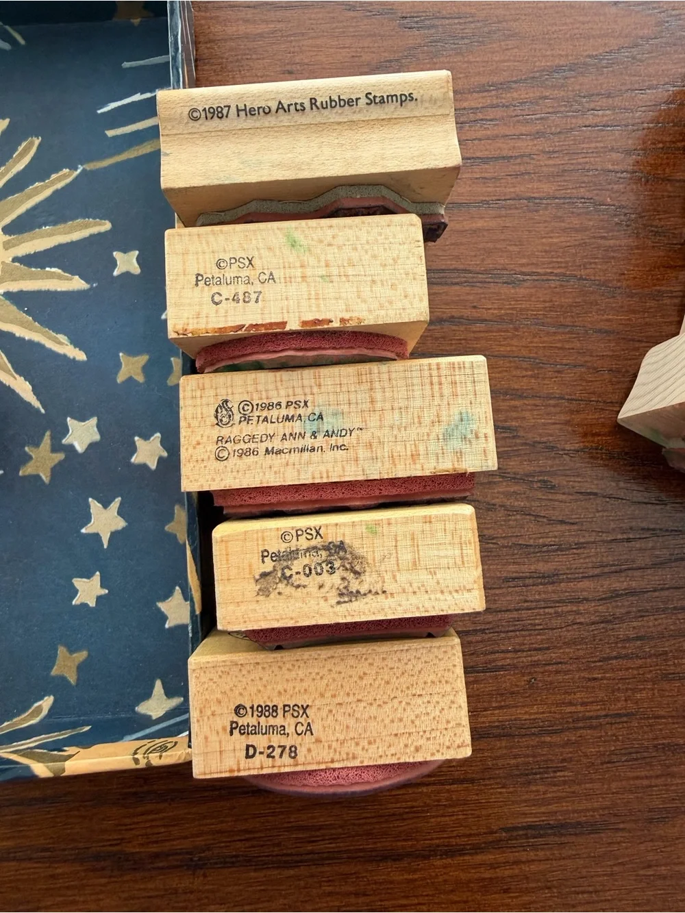 Vintage Craft Rubber Stamp Lot of 14 Wood Block